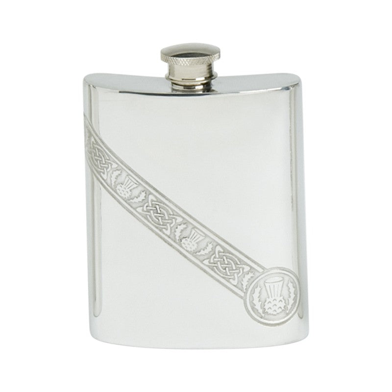 Pewter Celtic Hip Flask - 6oz