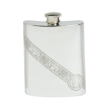 Pewter Celtic Hip Flask - 6oz