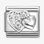 Nomination CZ Raised Hearts Composable Link