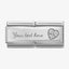 Nomination Silver Heart CZ Double Engravable Plate