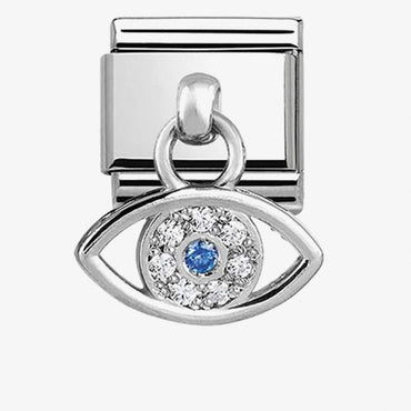 Nomination CZ Greek Eye Pendant Link
