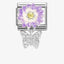 Nomination Purple Flower Butterfly CZ Pendant Composable Link