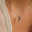 Ti-Sento Zirconia Bar Necklace