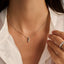 Ti-Sento Zirconia Bar Necklace