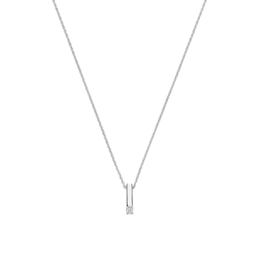 Ti-Sento Zirconia Bar Necklace