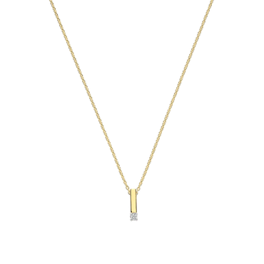 Ti-Sento Zirconia Bar Necklace