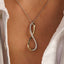 Ti-Sento Organic Open Zirconia Necklace