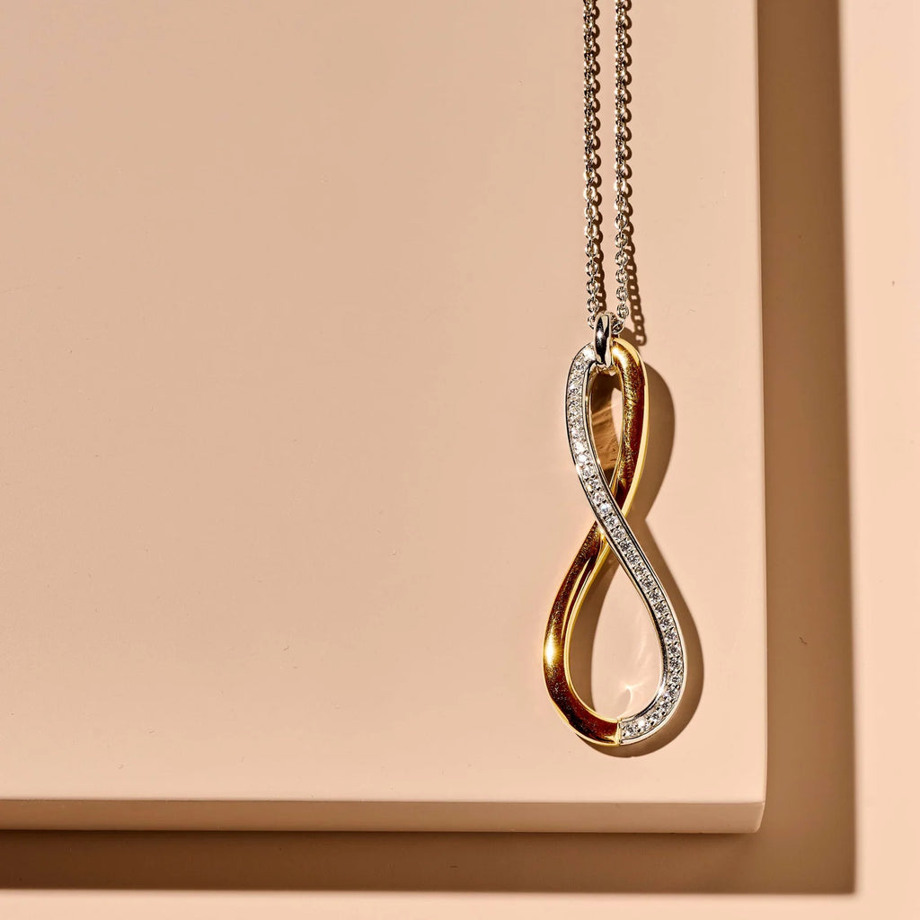 Ti-Sento Organic Open Zirconia Necklace