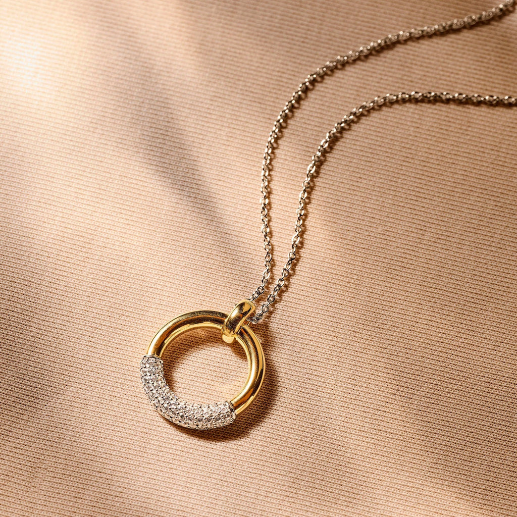Ti-Sento Modern Pave Necklace