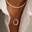 Ti-Sento Pearl & Cubic Zirconia Pendant