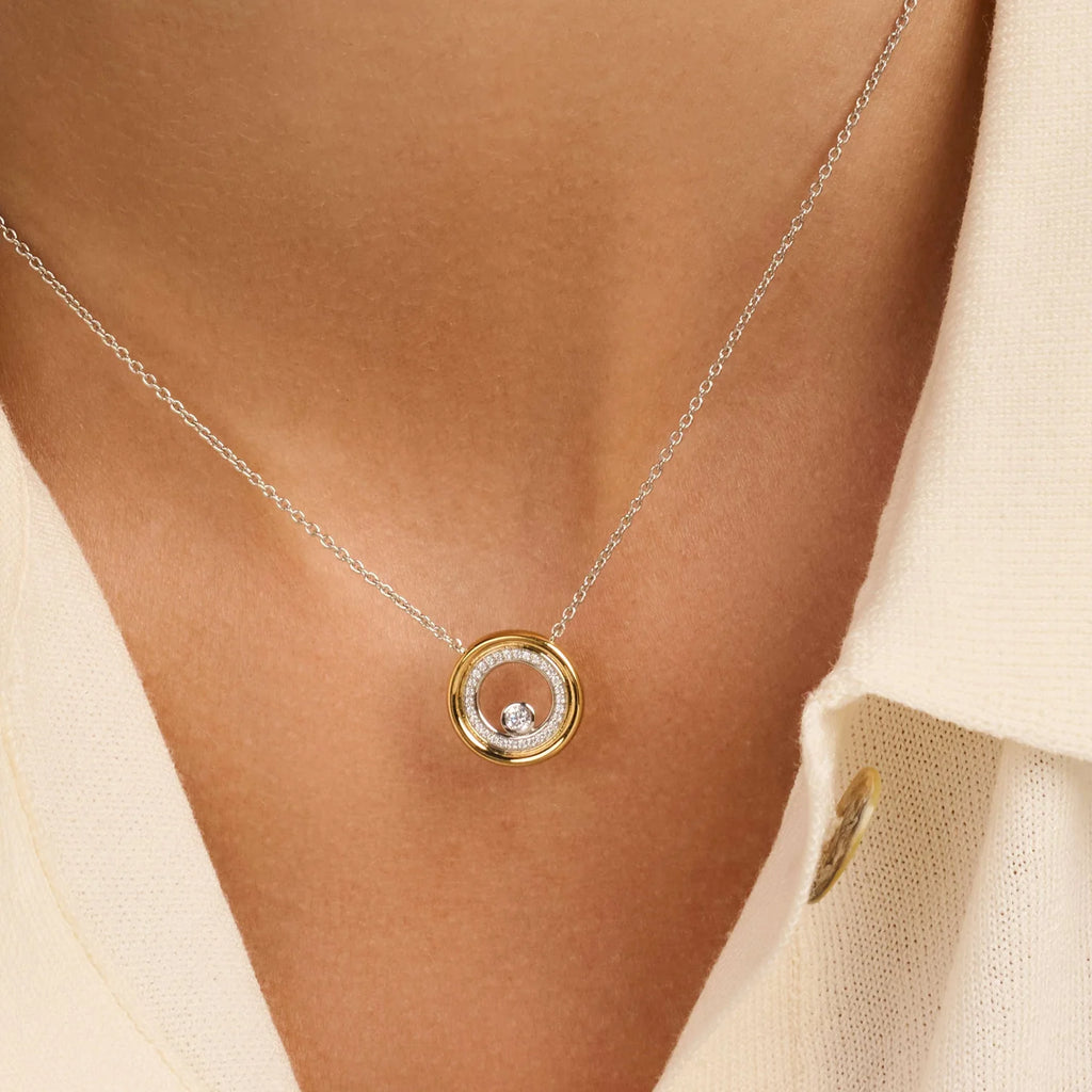 Ti-Sento Double Circle Necklet
