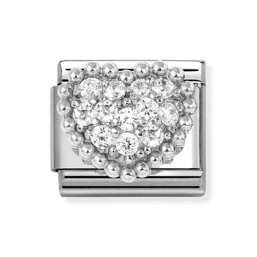 Nomination CZ Beaded Heart Composable Link