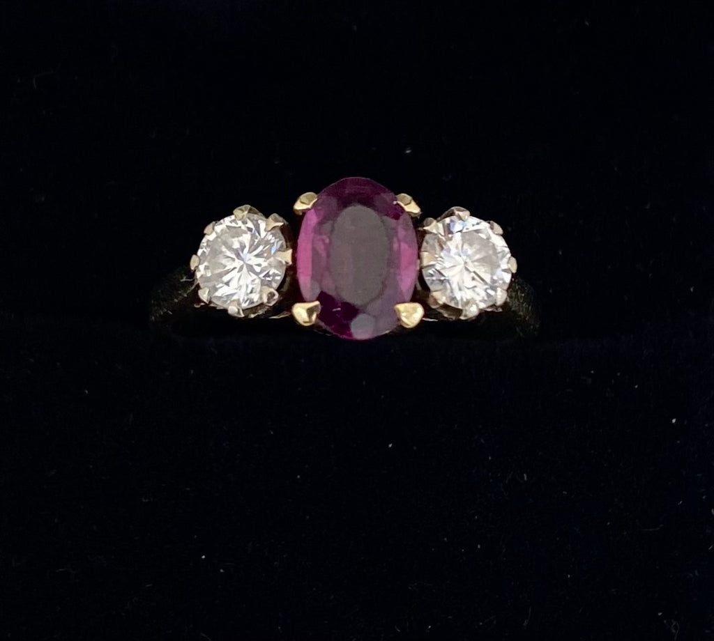 Pre-Loved 18ct Pink Tourmaline & Diamond Ring