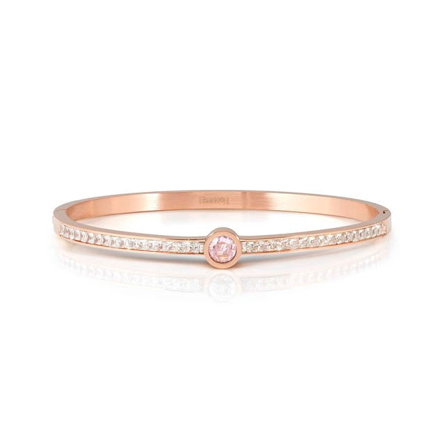Nomination Rose Plated Cubic Zirconia Bangle