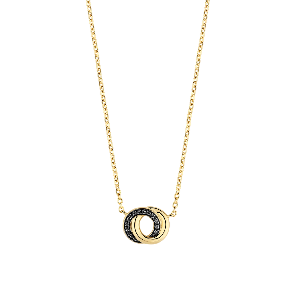 Ti-Sento Gold Plated Double Circle Necklet