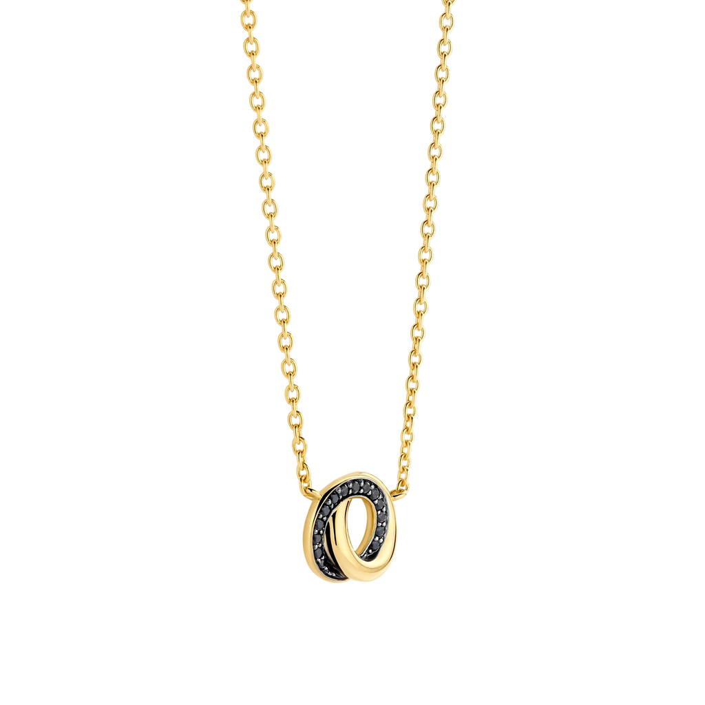 Ti-Sento Gold Plated Double Circle Necklet