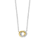 Ti-Sento Two-Tone Double Circle Necklet