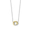 Ti-Sento Two-Tone Double Circle Necklet