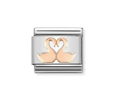 Nomination Rose Gold Swans Composable Link