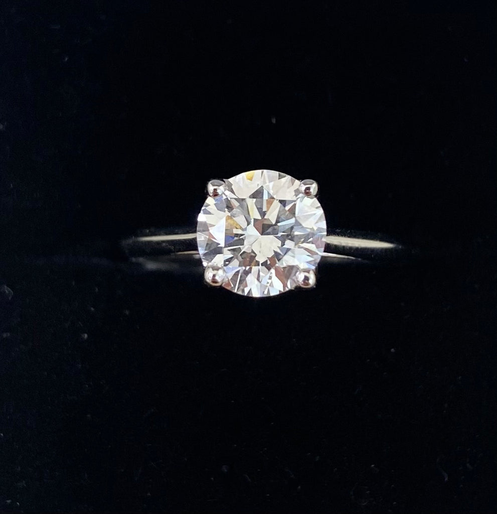 9ct White Gold Laboratory Diamond Solitaire Ring