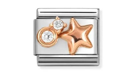 Nomination Rose Gold Star and CZ Composable Link