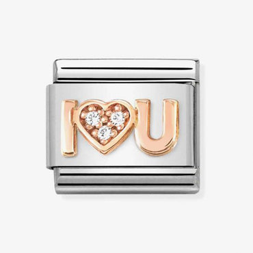 Nomination Rose Gold I Heart You CZ Link