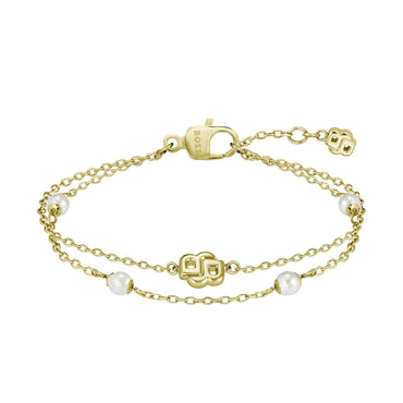 Boss Double Monogram Layered Pearl Bracelet