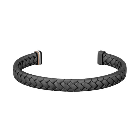 Black Boss Herringbone Cuff Bracelet