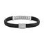 Boss Herringbone Black Leather Bracelet