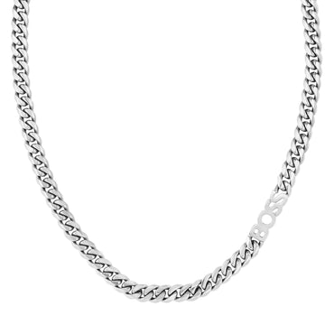 BOSS Kassy Stainless Steel 8mm Logo Chain Mens Necklace