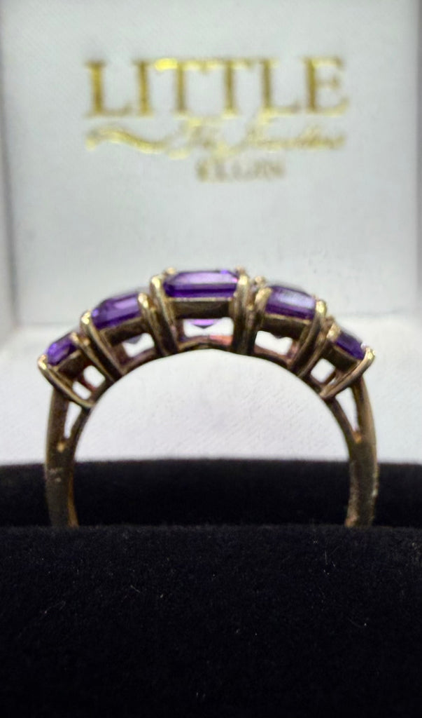 Pre-Loved 9ct 5 Stone Amethyst Ring