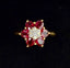 Pre-Loved 18ct Ruby & Diamond Floral Cluster Ring