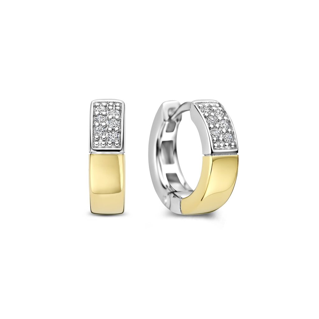 Ti-Sento Contrast Hoop Earrings