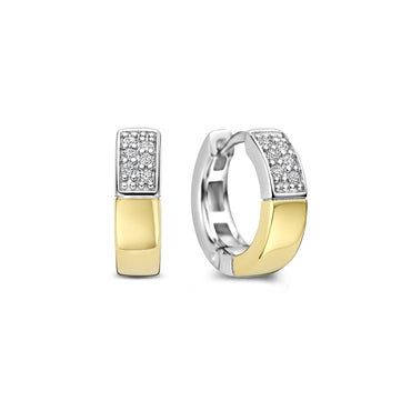 Ti-Sento Contrast Hoop Earrings