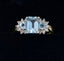 Pre-Loved 18ct Aquamarine and Diamond Cluster Ring