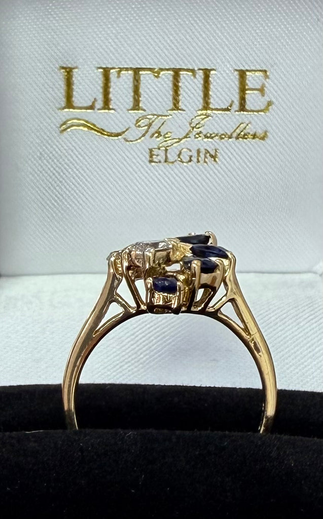 Pre-Loved 18ct Sapphire & Diamond Dress Ring