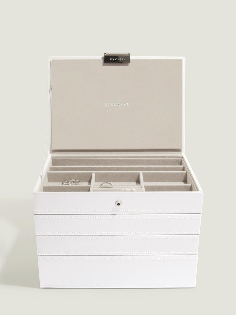 Stackers White 4 Drawer Jewellery Box