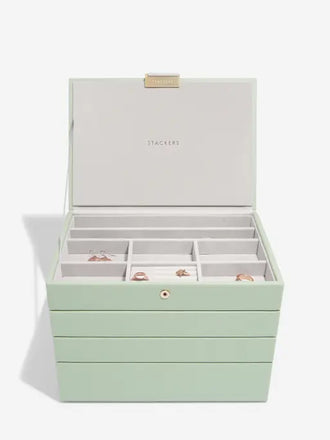 Stackers Sage Green 4 Drawer Jewellery Box