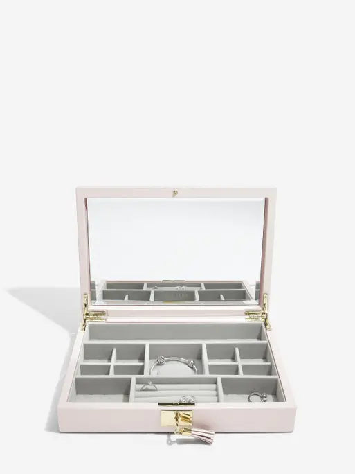 Stackers Blossom Pink Leather Jewellery Box