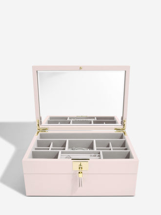 Stackers Blossom Pink Leather Jewellery Box