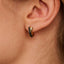 Ti-Sento Gold Plated Black Cubic Zirconia Crossover Earrings