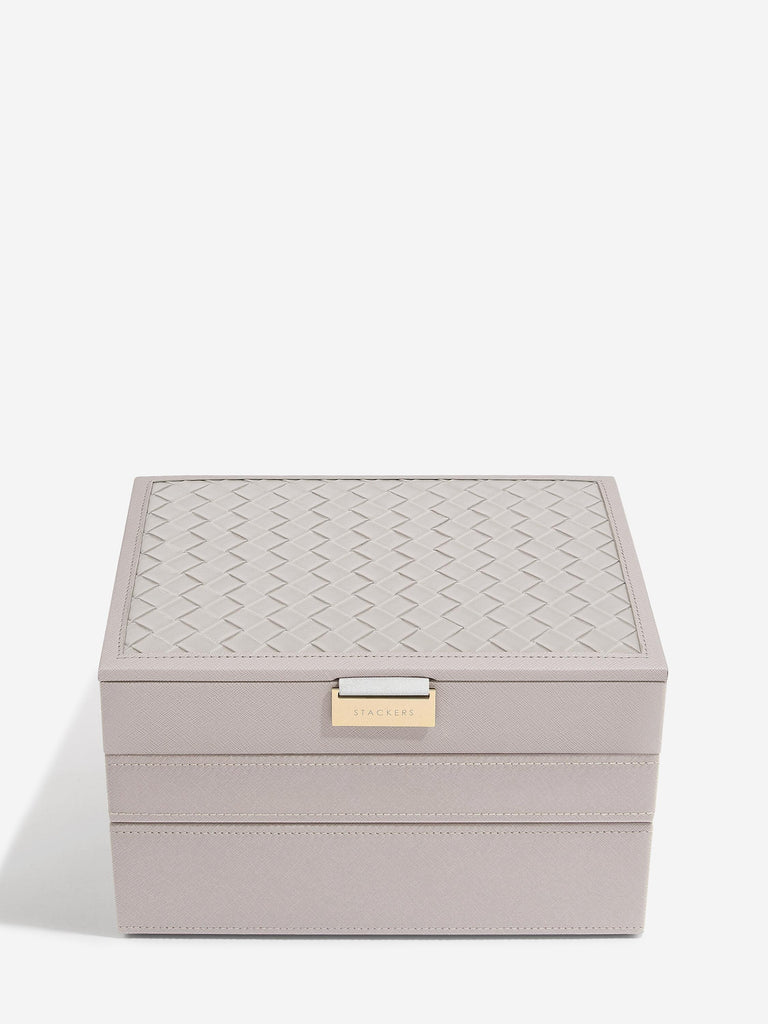Stackers Woven 3 Drawer Jewellery Box