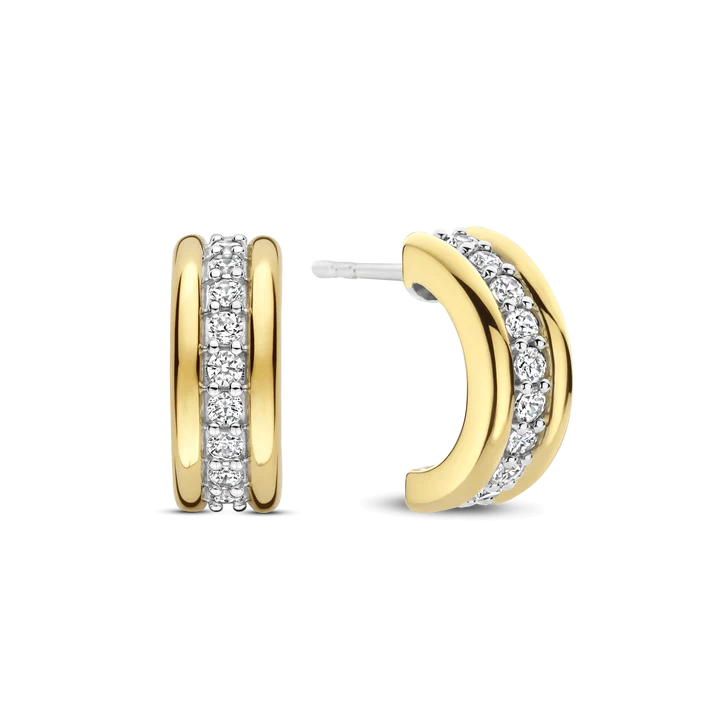 Ti-Sento Triple Band Hoop Earrings