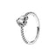 Pandora Silver Elevated Heart Ring