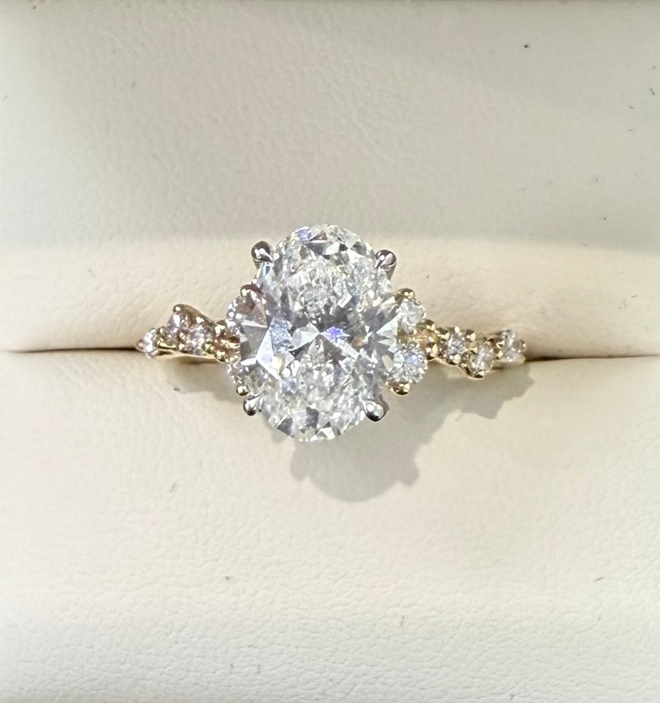 9ct Oval Lab Diamond 2.08ct Ring