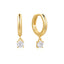 Ania Haie Gold Plated Cubic Zirconia Drop Hoop Earrings