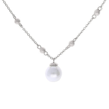 Diamonfire Single Pearl Beaded Necklet