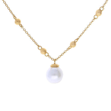 Diamonfire Single Pearl Gold Plated Necklet