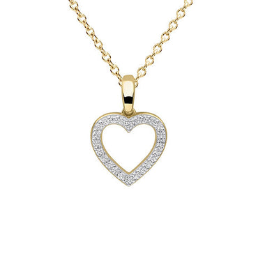Diamonfire Gold Plated Heart Pendant