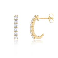 9ct Yellow Gold Cubic Zirconia Earrings